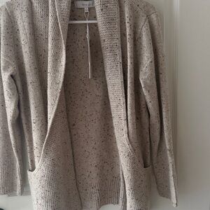 New Look Textured Knit Cardigan in Beige
